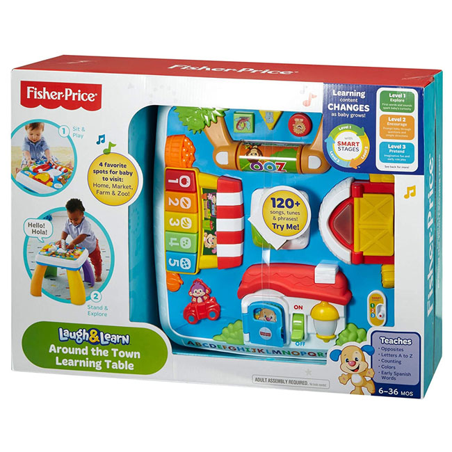 FISHER-PRICE LAUGH & LEARN AROUND THE TOWN LEARNING TABLE