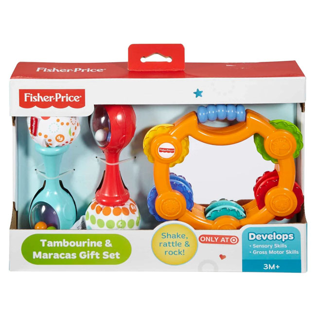 FISHER PRICE TAMBOURINE & MARACAS GIFT SET