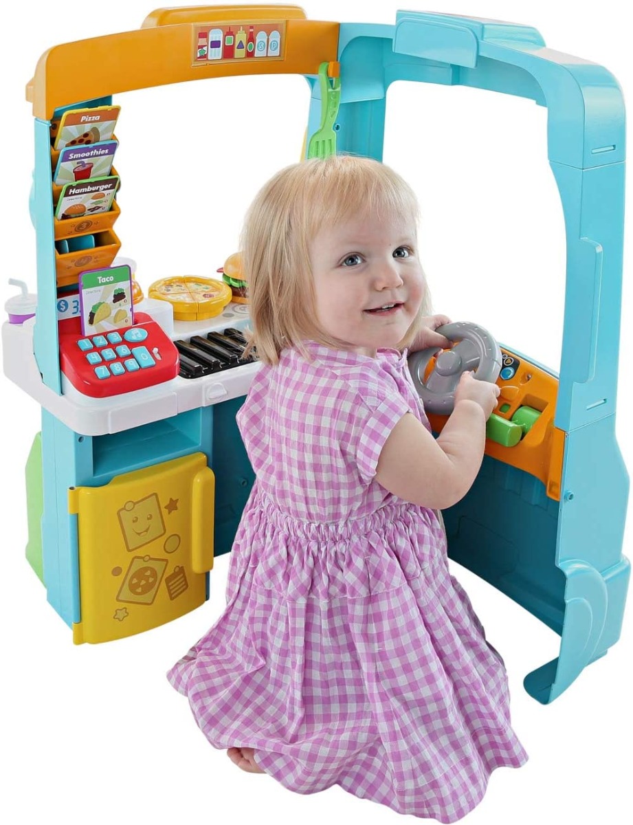 FISHER PRICE LAUGH & LEARN SERVIN UP FUN FOOD TRUCK
