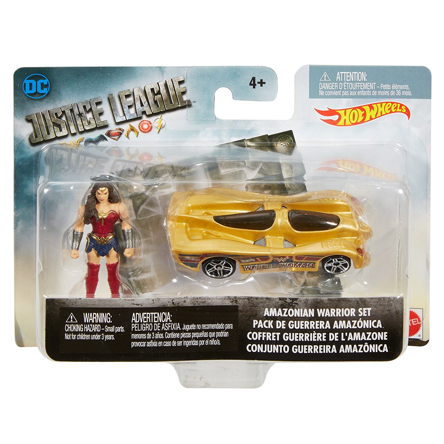 MATTEL JUSTICE LEAGUE MIGHTY MINIS WITH HOT WHEELS VEHICLE