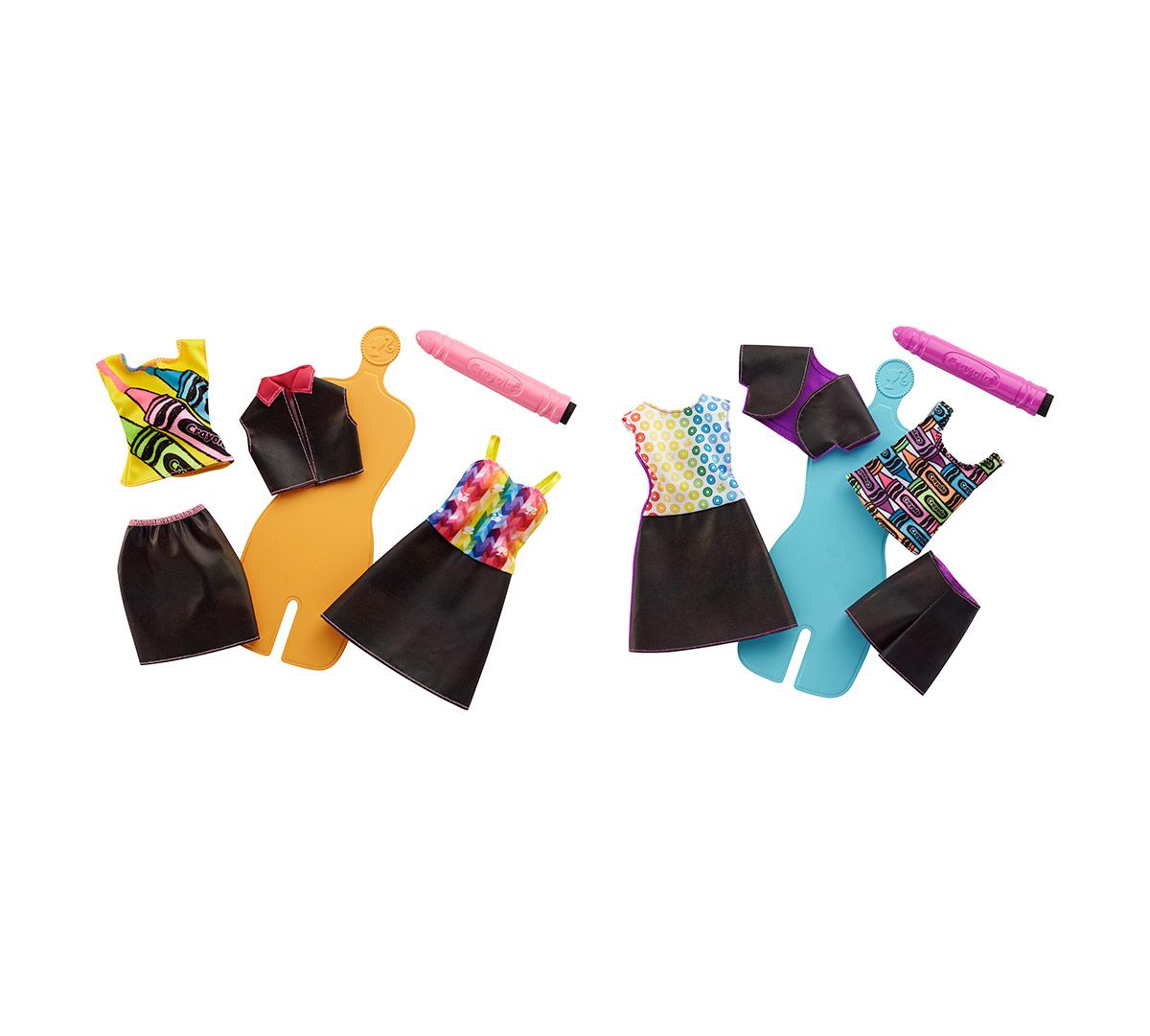 BARBIE CRAYOLA RAINBOW DESIGN FASHION SET