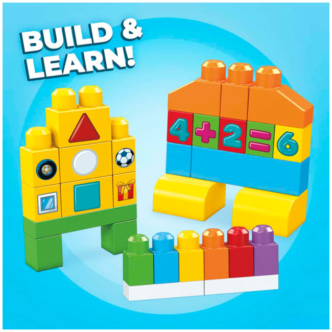 MEGA BLOKS LETS GET LEARNING BUILDING BLOCKS