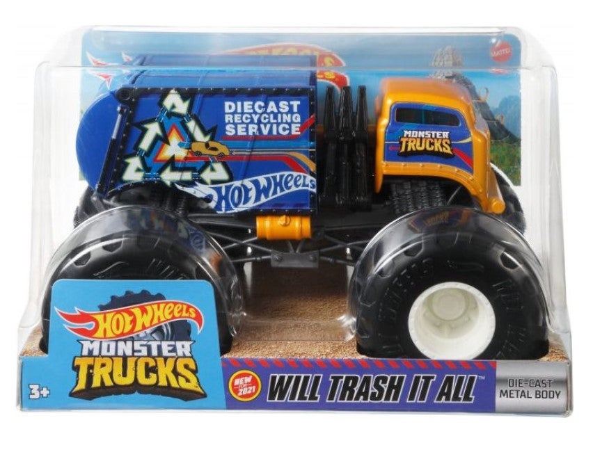 HOTWHEELS MONSTER TRUCKS SINGLE TRUCK - 1:24 TRUCKS