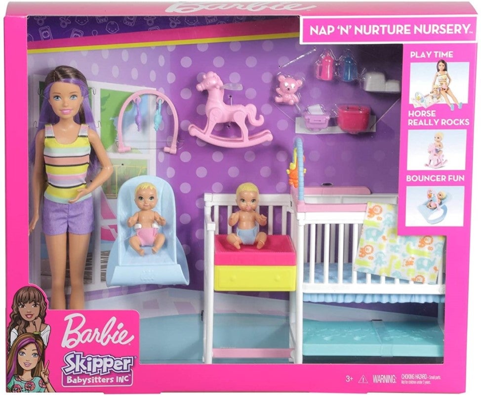 BARBIE SKIPPER BABYSITTERS NAP N NURTURE NURSERY PLAYSET