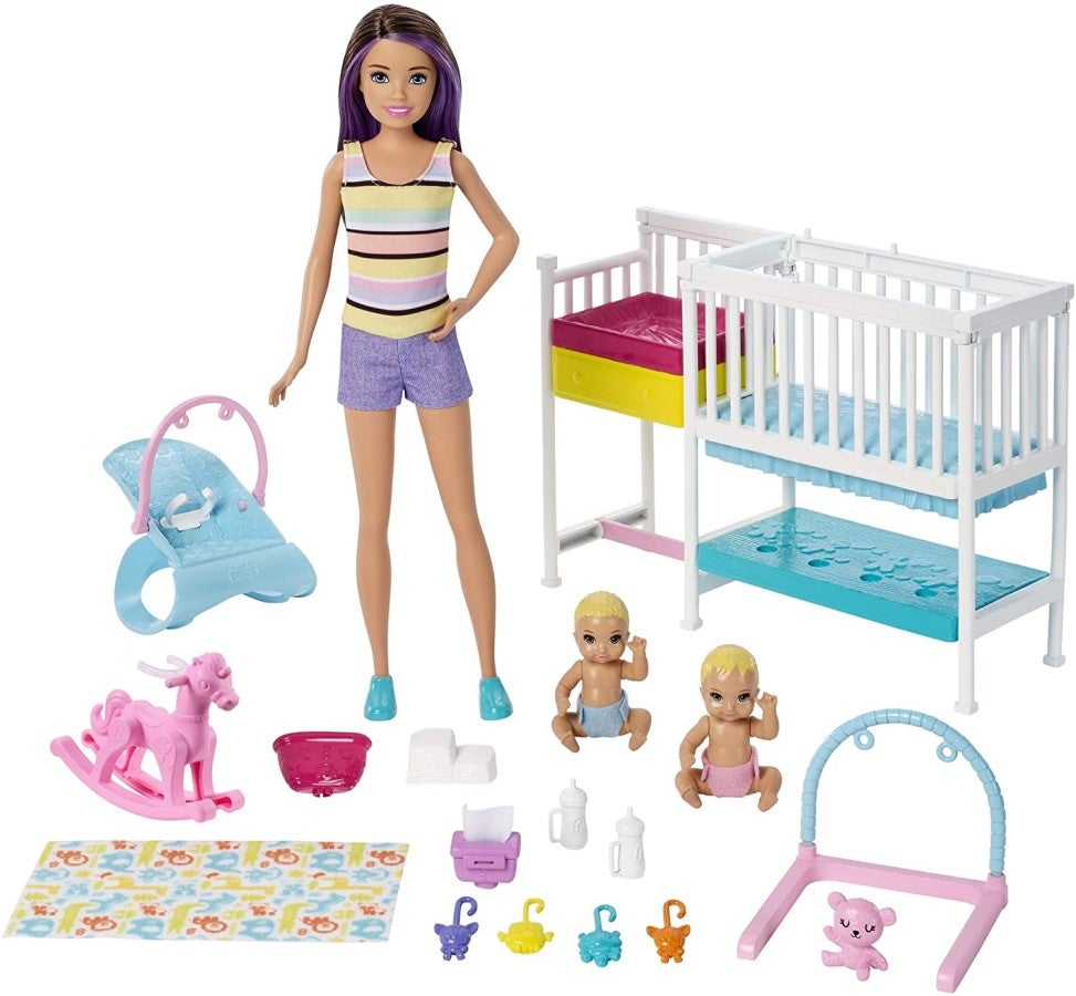 BARBIE SKIPPER BABYSITTERS NAP N NURTURE NURSERY PLAYSET