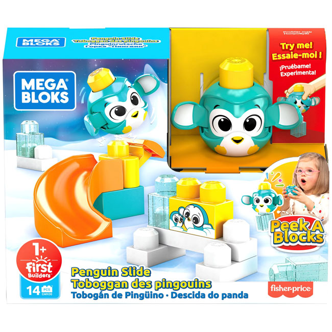 MEGA BLOKS PEEK A BLOCKS LAUNCH N SLIDE PLAYSET