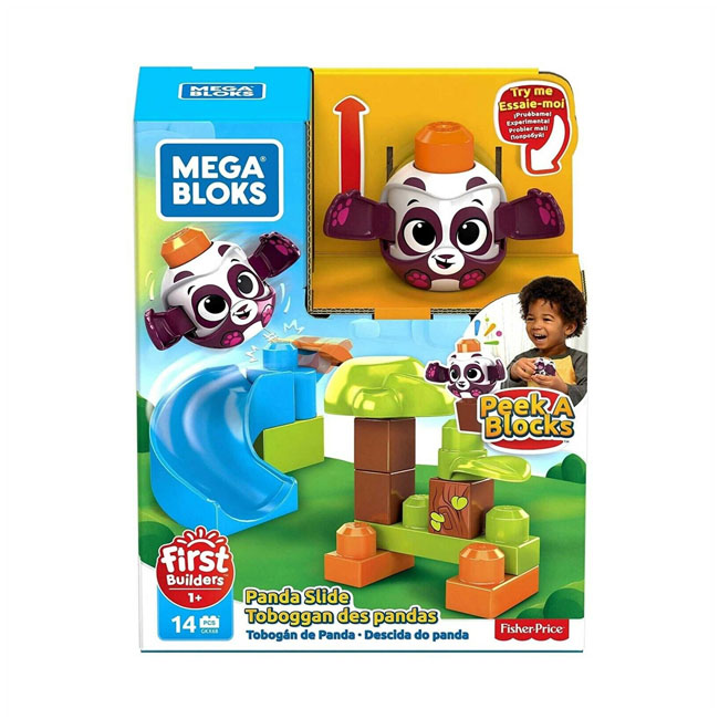 MEGA BLOKS PEEK A BLOCKS LAUNCH N SLIDE PLAYSET