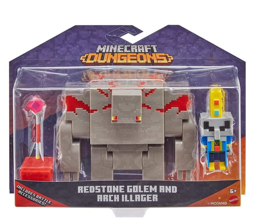 MINECRAFT DUNGEONS ILLIAGER AND GOLEM FIGURES ASSORTED