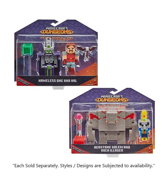 MINECRAFT DUNGEONS ILLIAGER AND GOLEM FIGURES ASSORTED