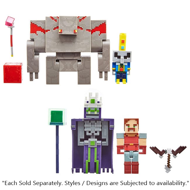 MINECRAFT DUNGEONS ILLIAGER AND GOLEM FIGURES ASSORTED