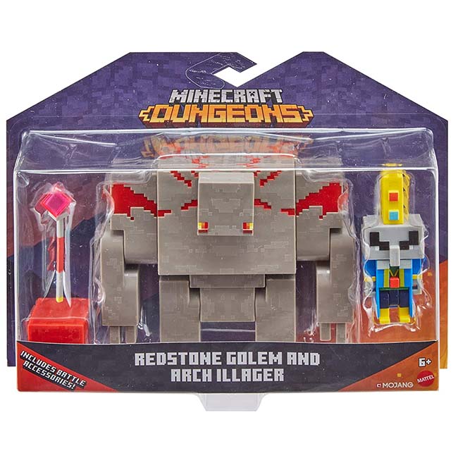 MINECRAFT DUNGEONS ILLIAGER AND GOLEM FIGURES ASSORTED