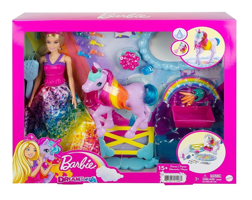 BARBIE DREAMTOPIA DOLL WITH UNICORN