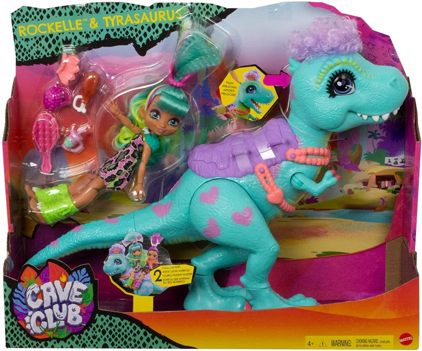 CAVE CLUB ROCKELLE DOLL & DINOSAUR BESTIE PLAYSET