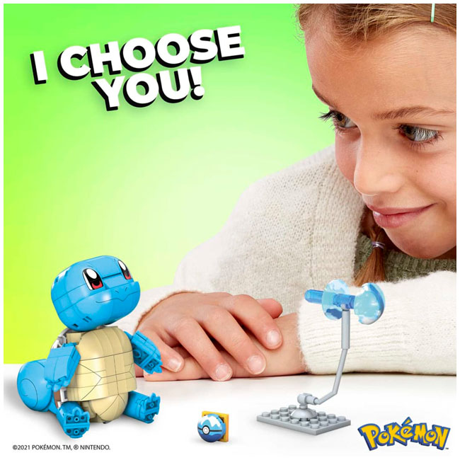MEGA CONSTRUX POKEMON BUILDING TOY KIT BUILD N SHOW SQUIRTLE