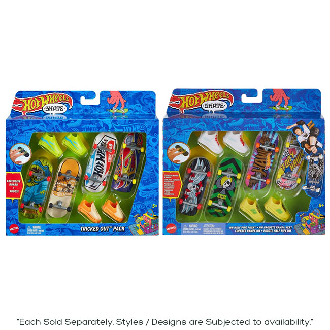 HOTWHEELS SKATES FINGERBOARDS AND SKATE SHOES MULTIPACK