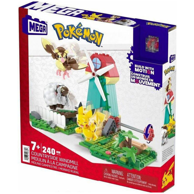 MEGA POKEMON COUNTRYSIDE WINDMILL WITH ACTION FIGURES