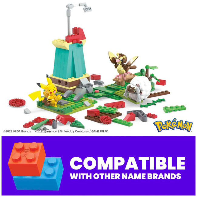 MEGA POKEMON COUNTRYSIDE WINDMILL WITH ACTION FIGURES