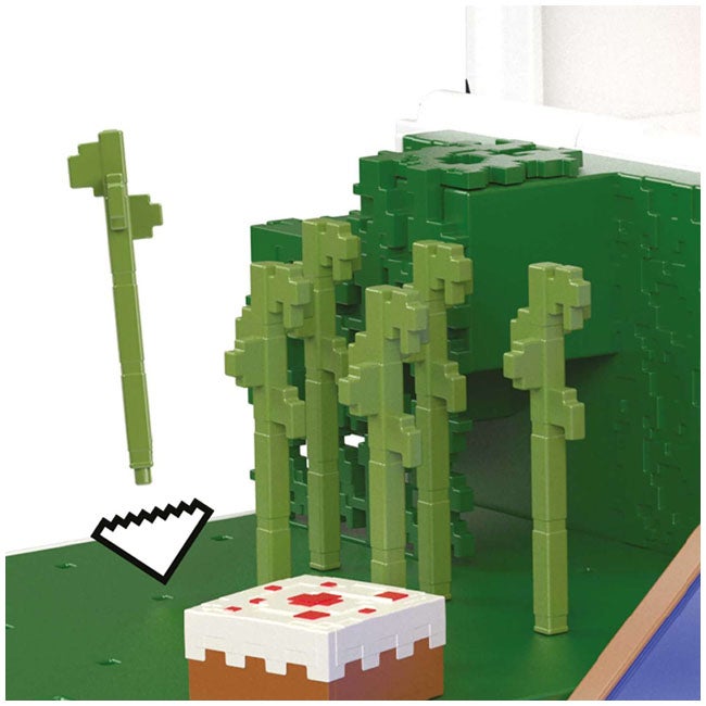 MINECRAFT MOB HEAD MINIS PANDA PLAYHOUSE SET