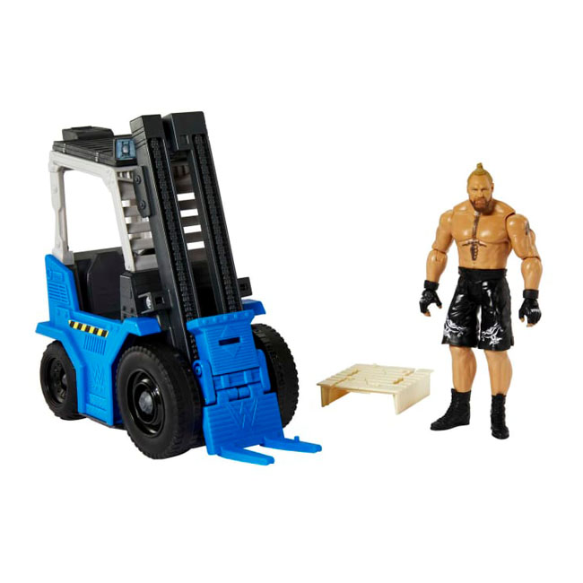 WWE WREKKIN SLAM  N STACK FORKLIFT WITH BROCK LESNAR FIGURE