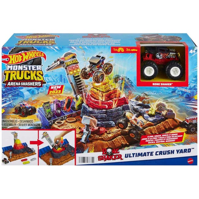 HOT WHEELS MONSTER TRUCKS ARENA SMASHERS BONE SHAKER