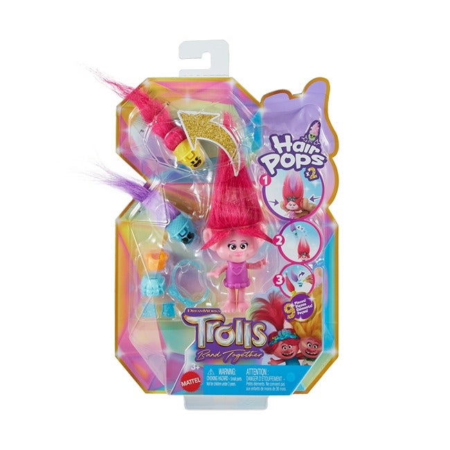 TROLLS HAIR POPS SMALL DOLL & ACCESSORIES - POPPY