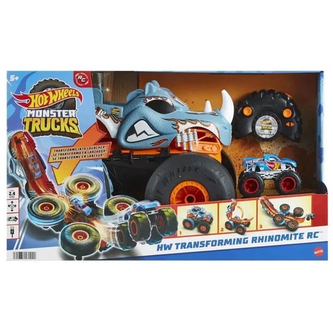 HOTWHEELS MONSTER TRUCKS TRANSFORMING RHINOMITE RC