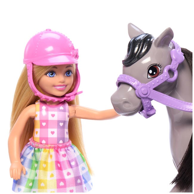 BARBIE CHELSEA DOLL AND HORSE TOY SET
