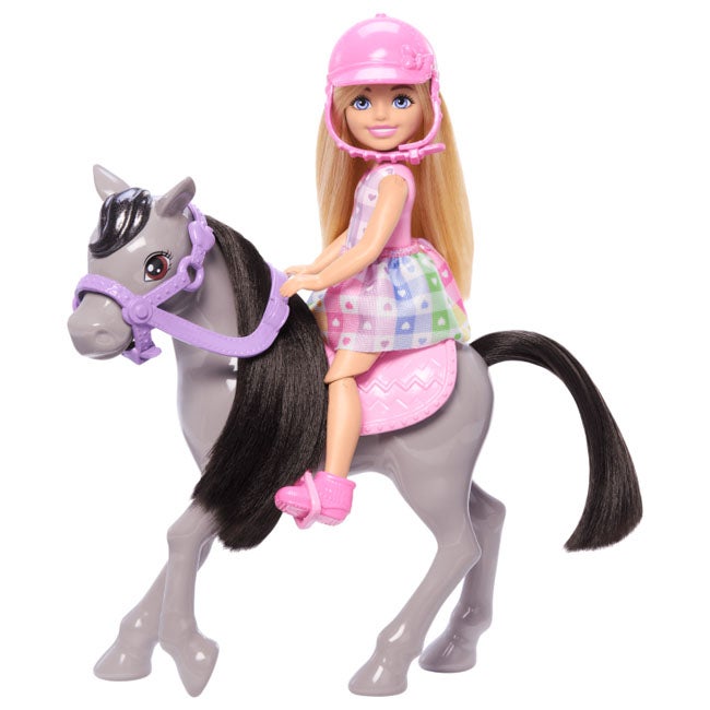 BARBIE CHELSEA DOLL AND HORSE TOY SET