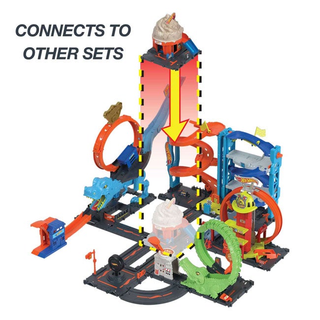 HOTWHEELS CITY DOWNTOWN ICE CREAM TRACK SET