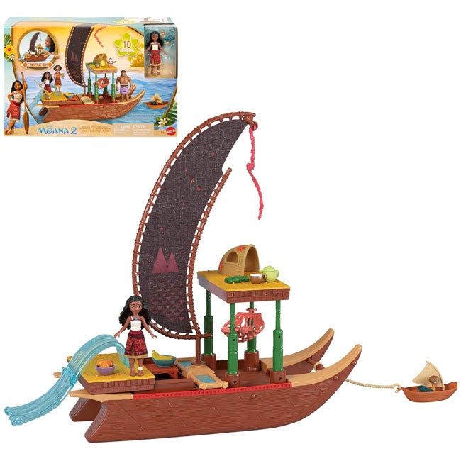 DISNEY PRINCESS MOANA 2 MOANA ADVENTURE CANOE PLAYSET