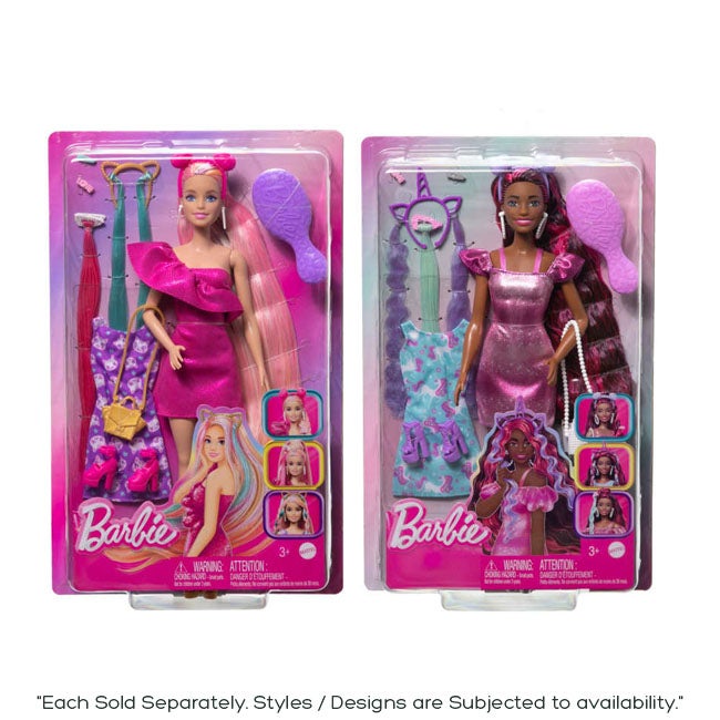 BARBIE FUN AND FANCY HAIR DOLL WITH COLORFUL HAIR