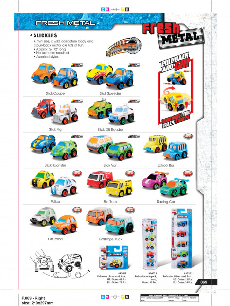MAISTO FRESH METAL SLICKERS PULLBACK CAR
