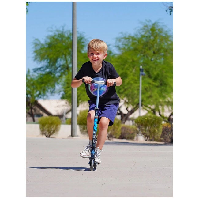 MADD GEAR RIZE 100 LIGHT UP SCOOTER - BLUE/GREEN
