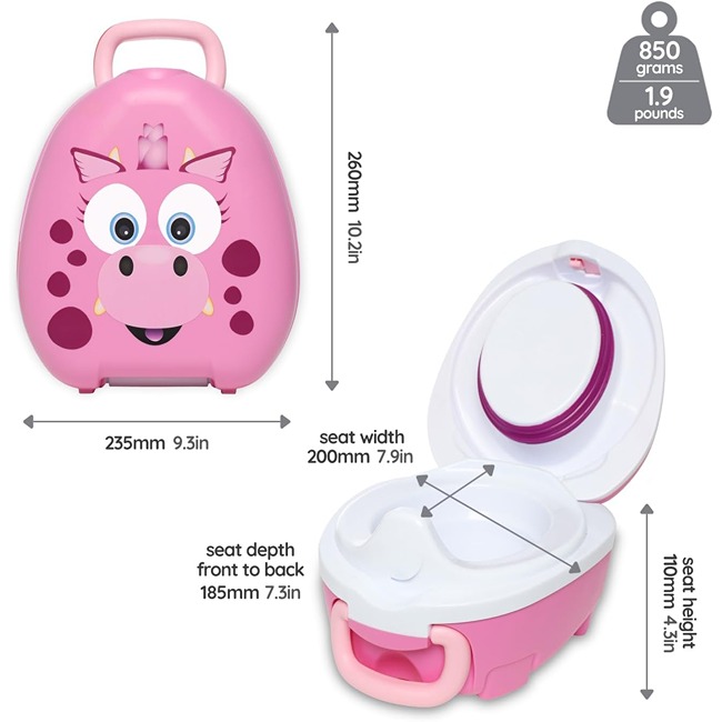 MY CARRY POTTY - PINK DRAGON
