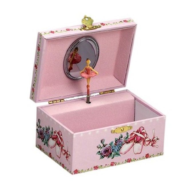 MUSICBOXWORLD JEWELLERY BOX BALLERINA SHOES - BASE 150MM