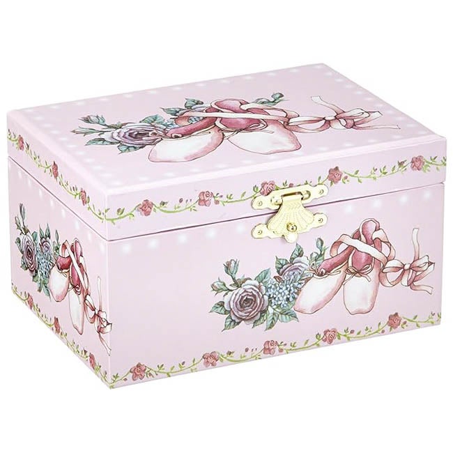 MUSICBOXWORLD JEWELLERY BOX BALLERINA SHOES - BASE 150MM