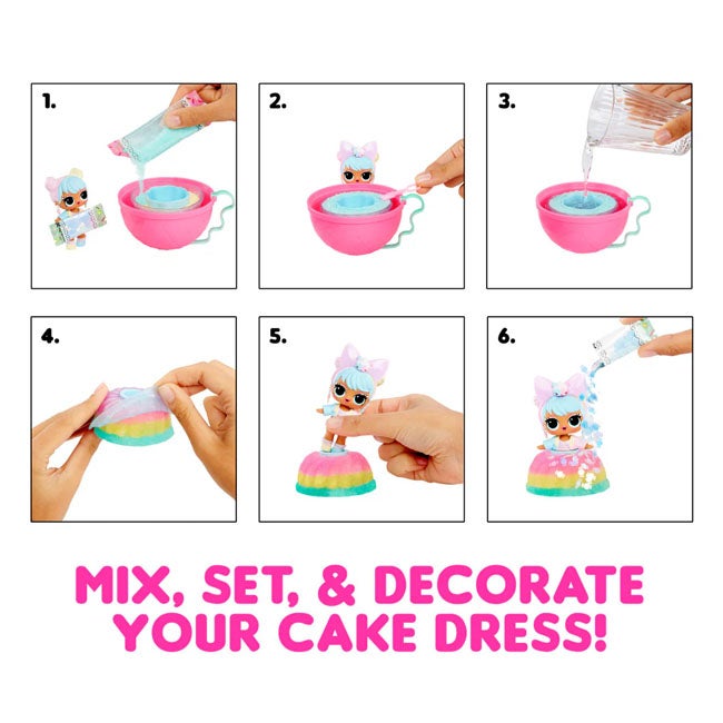 LOL SURPRISE MIX AND MAKE BIRTHDAY CAKE TOTS ASSORTED