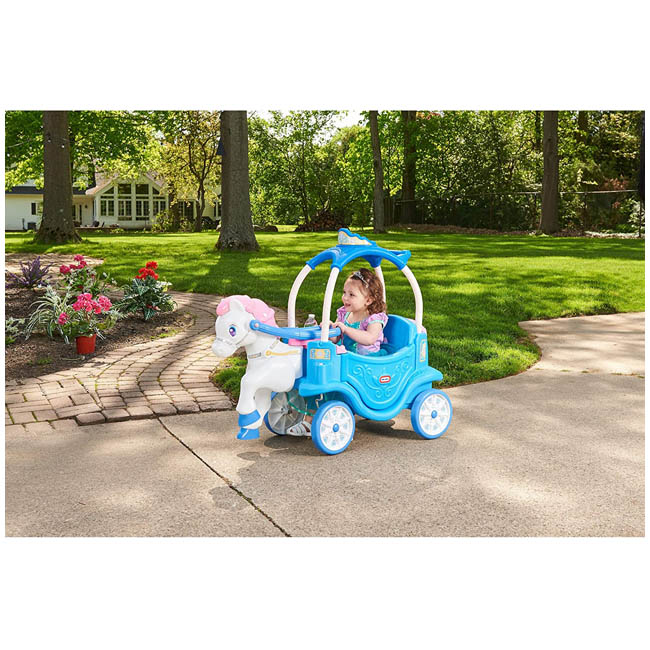 LITTLE TIKES COZY COUPE  PRINCESS HORSE & CARRIAGE FROSTY B