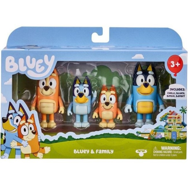 BLUEY S1 4 PACK FAMILY FIGURE