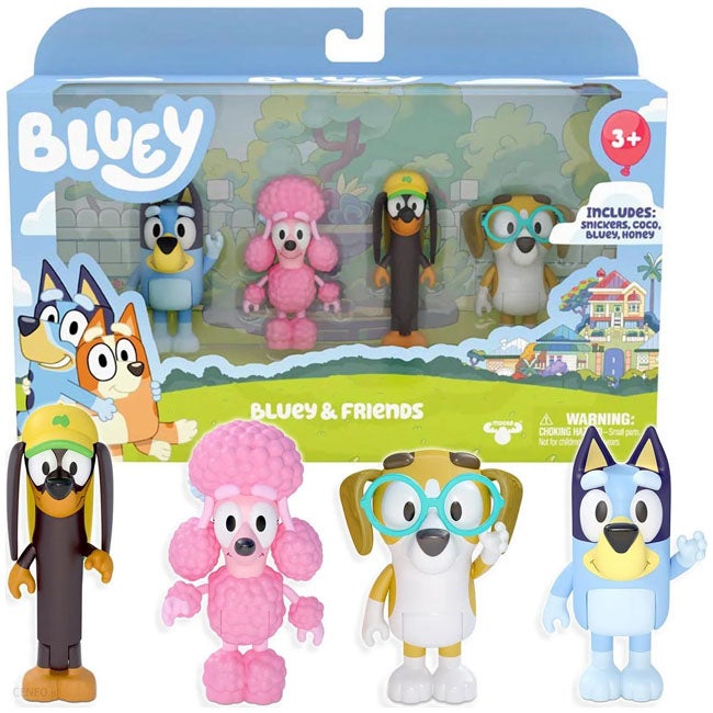 BLUEY 4 PACK FIGURE S3 -FRIENDS