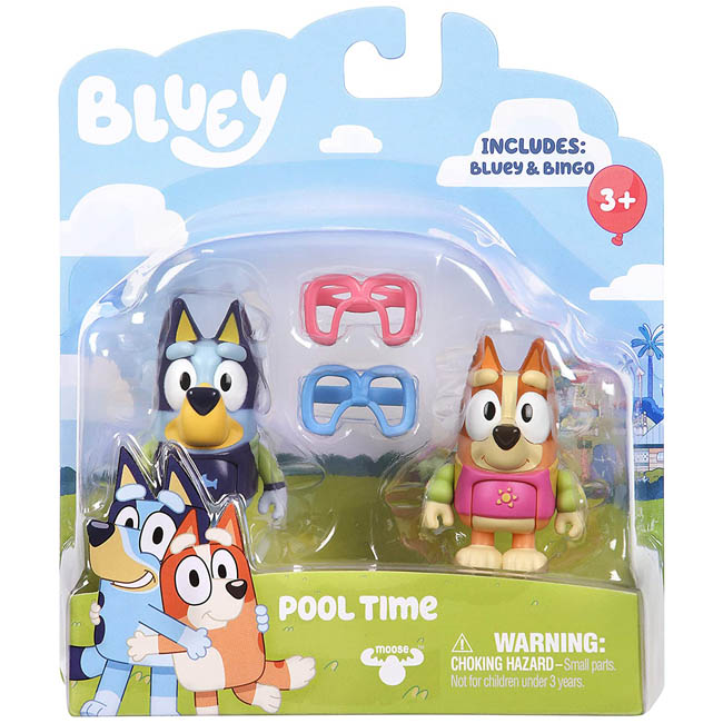 BLUEY POOL TIME BLUEY & BINGO 2.5 INCH FIGURES