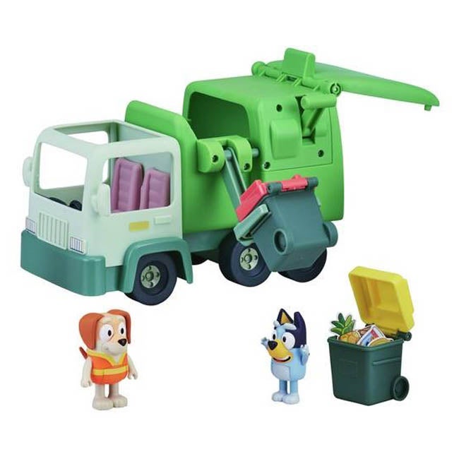 BLUEY S6 GARBAGE TRUCK PLAYSET WITH BLUEY & BIN MAN