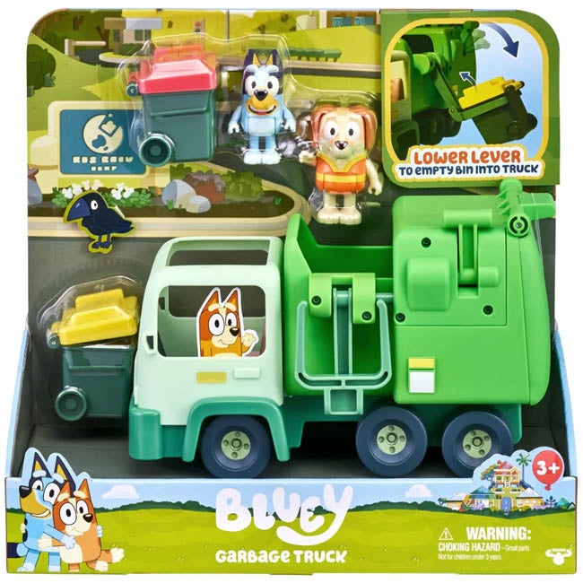 BLUEY S6 GARBAGE TRUCK PLAYSET WITH BLUEY & BIN MAN