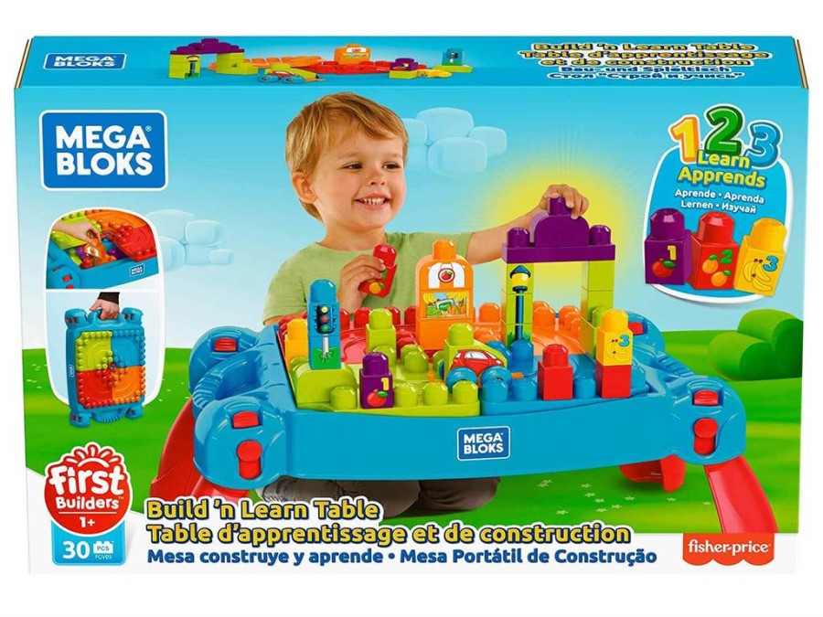 MEGA BLOKS FIRST BUILDERS BUILD 'N LEARN TABLE
