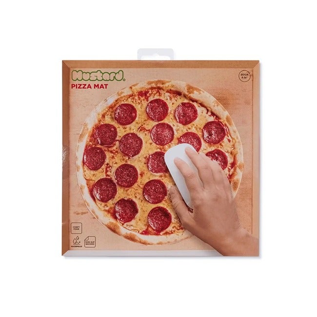MUSTARD PIZZA MOUSE MAT