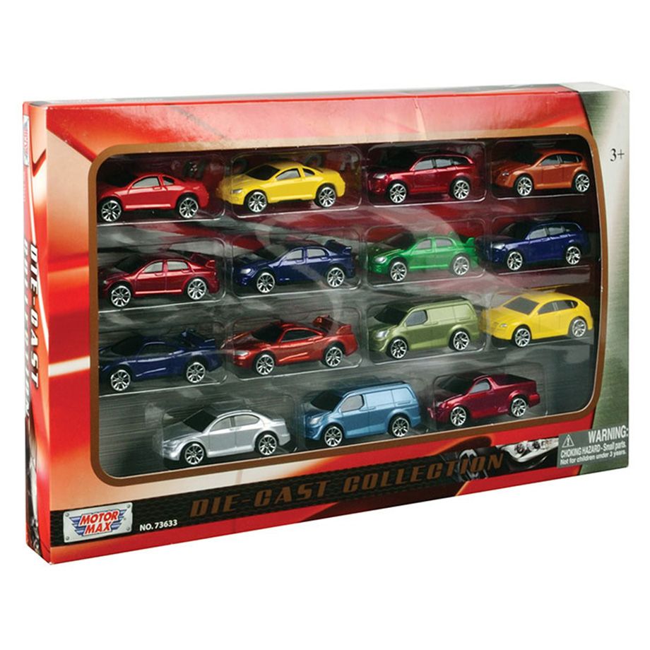 MOTORMAX DIECAST CAR 15 PC 3" DIE CAST VEHICLE SET