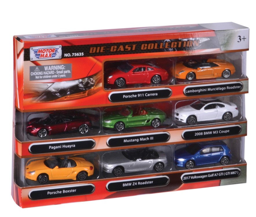 MOTORMAX DIECAST VEHICLE SET  8 PC