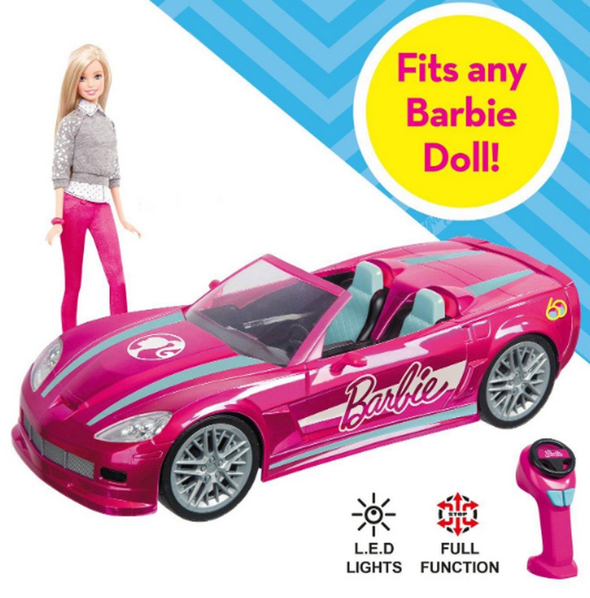 MONDO BARBIE DREAM CAR 2.4GHZ BATTERY OPERATED RC CAR