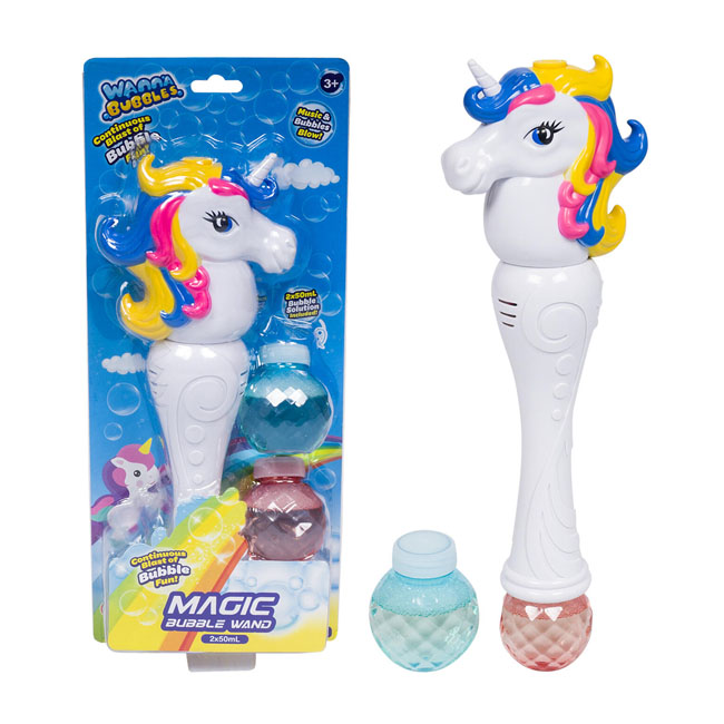 MAJECTIC BUBBLES - B/O UNICORN BUBBLE WAND W/SOUND