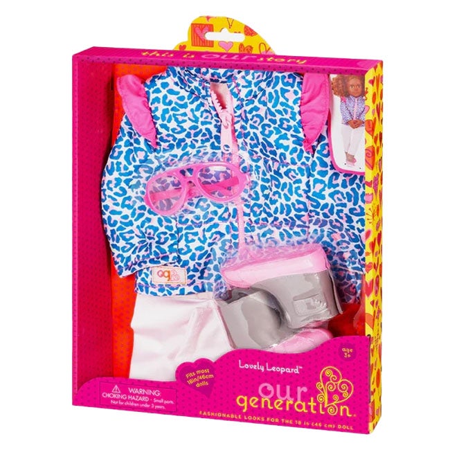 OUR GENERATION LOVELY LEOPARD 18-INCH PUFFER JACKET OUTFIT